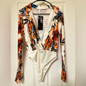 NWT - Floral Bodysuit - Size L